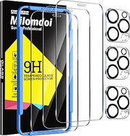 Milomdoi 3 Pack Screen Protector for Apple iPhone 12 Pro Max with 3 Pack Tempered Glass Camera Lens 