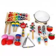 Olf Teaching Aids 8-Tone Color Piece Piano Tambourine Sand Hammer Touch Bell Rain Sound Wrist Bell D