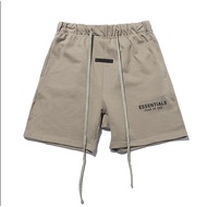 Fear Of God Essentials กางเกงขาสั้นสําหรับผู้ชายผู้หญิงผ้าฝ้ายสีพื้นขนาดพลัส