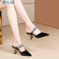 giày cao gót nữ ROSATA mã RO440 cao 5 phân có màu đen vàng trắng