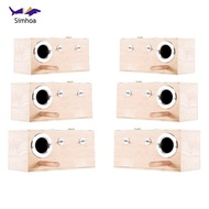 [Simhoa] Nesting Breeding Box Wooden Birdhouse with Perch for Lovebird Budgie Finch Outdoor Garden C