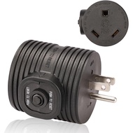 RVGUARD Overload Protector RV Power Adapter Plug Circuit Breaker, 30 Amp to 110 Volt RV Adapter Plug