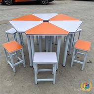 Reading Table Group Trapezoidal Table Student Stitching Counseling Innovative Color Smart Classroom 