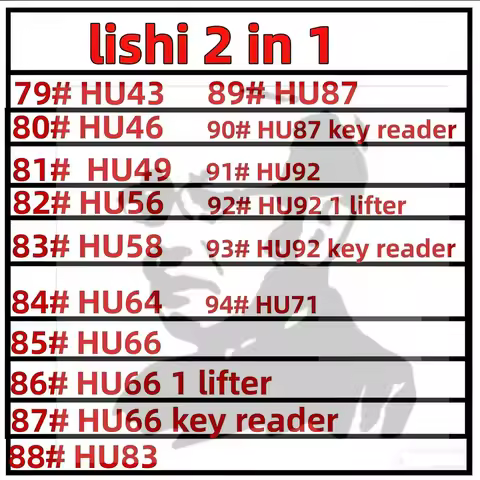 lishi 2 in 1 tool HU43 HU46 HU49 HU56 HU58 HU64 HU66 HU83 HU87 HU92 HU71