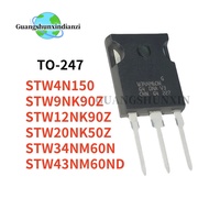 5PCS 100% New STW34NM60N STW12NK90Z STW20NK50Z STW9NK90Z STW43NM60ND STW4N150 TO-247 MOSFET In Stock