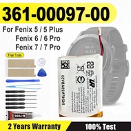 Brand-New battery 361-00097-00 For Fenix 5 / 5Plus 6 / 6Pro For Fenix 7/Fenix 7 Pro  Watch + Free To