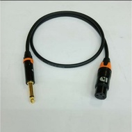 Canare Mic Cable 4mtr Akai Jack 6.5mm Male To XLR Female