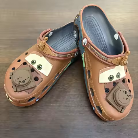 Disney Cartoon Pixar Mater Slippers Cars Shoes Outdoor Sandals Cute Figurine Anime Trailer Cave Shoe