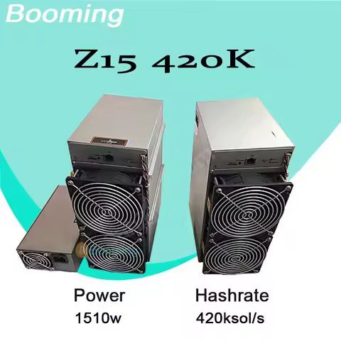 Antminer Z15 420KSol/s Equihash ASIC Miner — Bitmain Z15 Zcash ZEC Mining Machine with Power Supply 
