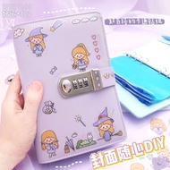 A6 Retro Code Book with Lock Diary Thickened Code Lock Student Notepad Stationery yao456.my 7.22