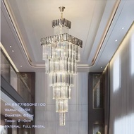 Lampu plafon tangga kristal/Lampu Hias Gantung Kristal Mewah