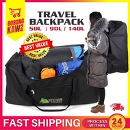 50L / 90L / 140L Travel Bag Backpack Storage Bag Large Bag Hiking Camping Bag Waterproof Beg Galas M