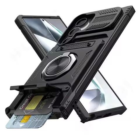 Case For Samsung S24 S23 Ultra Plus FE A14 A15 25 A35 55 Magnetic Rotated Ring Kickstand Heavy Duty 