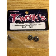 Tworks RC TO-185BK 1/10 Aluminum Wing Washer ver.2