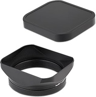 Black Metal Lens Hood for Fujifilm X100VI Fuji X100V X100F X100T Camera Accessories Haoge LH-X200B w