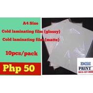 Cold Laminating Film A4 size Photo tack,photo top 10pcs