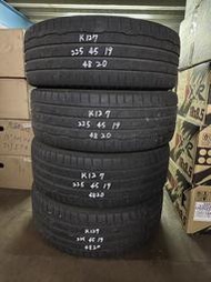 中古輪胎 二手胎 韓泰 k127 225/45-19 有四條 深度約5mm 20年48週 一輪 1500