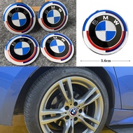 4PCS 56mm BMW Car Emblem Wheel Hub sticker Car Wheel Center Caps Decals