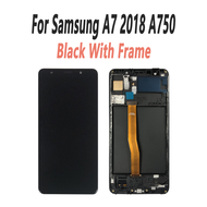 New Display For Samsung A7 2018 A750 LCD Display A750F/A750FN Screen Frame Touch Screen Digitizer Re