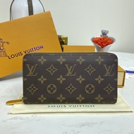 【Louis Vuitton 】Classic Womens Classic Old Flower Canvas Zipper Money Clip Wallet M42616