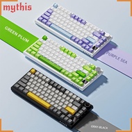 [MYTHIS] Gaming Keyboard,  Backlit AK820 Mechanical Keyboard,  82-Key Mechanical Keys With Knob Wire