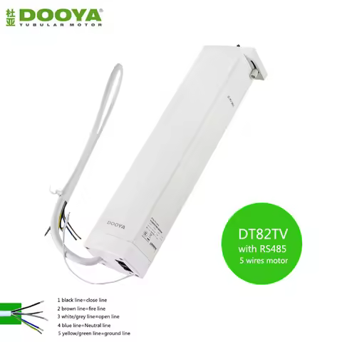 DOOYA DT82TV 5 Wires electrical curtain motor 100-240V ,RS485/Dry Contact/RF433 Control Silent curta
