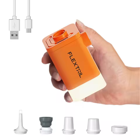 FLEXTAIL MAX PUMP 2 PLUS - Electric Air Pump with Camping Light and Emergency Power Supply, 4800mAh 