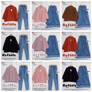 Giselle, RAFAELA Teen Set Jeans Wash Ori (Top &amp; Skirt) || Original Label PGJ KIDS