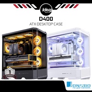 JONSBO D400 | BLACK / WHITE | SUPPORT DUAL 360MM RADIATOR | ATX COMPUTER CASE
