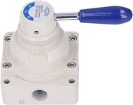 Rotate Lever Hand Valve - 3 Position 4 Way Pneumatic Switch for Precise Air Control, 0~1.0mpa, 0‑145Psi - Durable and Easy to Operate(4HV330-08)