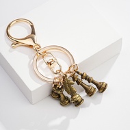 Chess pendant keychain alloy pendant keychain Chess King Queen Rook Knight Pawn Bishop Silver Color 