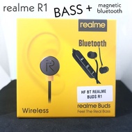 [COD] Realme R1 BASS PLUS bluetooth headset - wireless magnetic earphone suitable for gaming headset