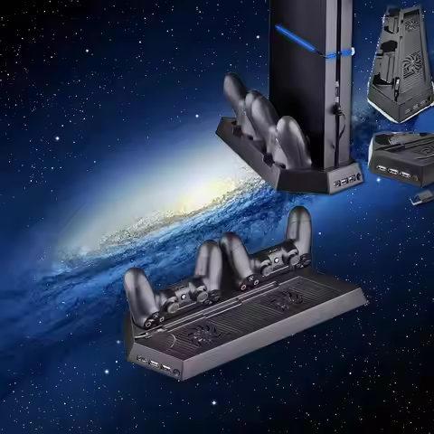 For PS4 Vertical Cooling Station Stand Charging Station Dock Cooling Fan & Charging Stand for Playst