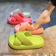 selipar wanita tinggi tebal selipar tinggi perempuan selipar perempuan EVA Cross Strap Slippers - An