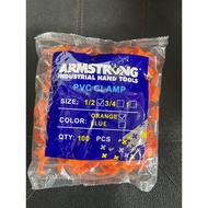 Pvc clamp 1/2"  (Per Pack 100pcs)Orange