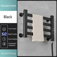 【A CUTE】 Smart Home Electric Heated Towel Rail Grey Electric Bathroom Bath Towel Dryer Warmer Heater