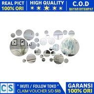 Glass Sticker Decoration Mirror Wall Sticker Wallpaper Round Wall Stickers Fill 30 Pcs