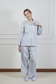 SliptoSleep -  Camomile Long Sleeve Pants Set ชุดนอนโนบรา
