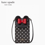 KATE SPADE NEW YORK MINNIE MOUSE NORTH SOUTH FLAP PHONE CROSSBODY K4830 กระเป๋าใส่โทรศัพท์