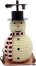 Candle by the Hour 100-Hour Snowman Candle, Copper Base, Eco-friendly Natural Beeswax with Cotton Wi