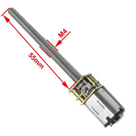 N20 Threaded Shaft M4 55mm DC 6v 12v 24v Gear Motor 15/30/50/60/100/200/300/500/1000rpm