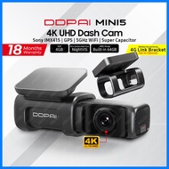 DDPAI Mini5 Cam 4K Dash Cam 2160P, 4K UHD Dash Cam Recorder Built in 5G WiFi GPS Night Vision 64G eMMC Storage