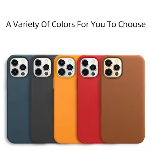 Clearance Sale for Magsafe Case For iPhone 12 Pro Max 12 Mini Plain PU Leather Magnetic Wireless Cha