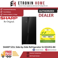 SHARP 521L Side-by-Side Refrigerator SJ-SS52EG-BK