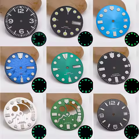 28.5mm Watch Dial NH35 NH36 Dial fit For SKX007 SPRD 6105 Tuna SPB185 SPB187 Watch Cases Feet 3.0 3.
