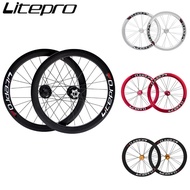 Litepro AERO 11 Speed Wheelset S42 Folding Bike 20 Inch 406 451 V Disc Brake 4 Sealed Bearing Bicycle Alloy Wheel Rims