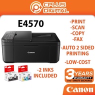 Canon PIXMA E4570 Inkjet Printer Copy Fax Scanner Low Cost Auto Duplex Feeder Two Side Double Side