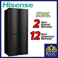 (Free Shipping) Hisense 520L 4 Door Fridge Inverter Refrigerator RQ515N4AB1