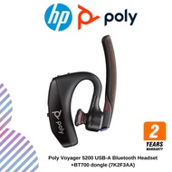 [PREORDER-CHAT SELLER] Poly Voyager 5200 USB-A Bluetooth Headset +BT700 dongle (7K2F3AA)