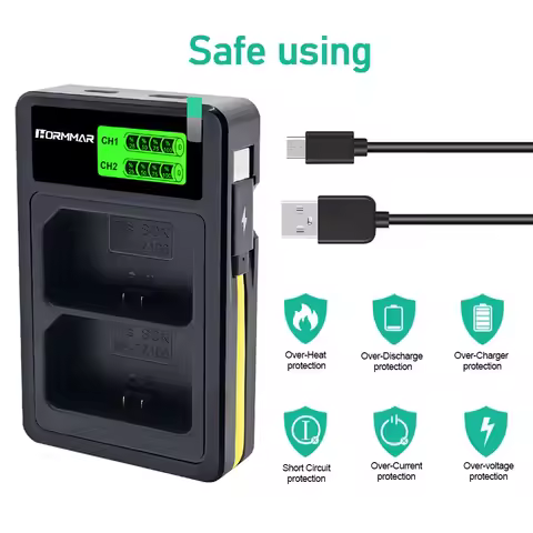 FZ100 Dual Slot Battery Charger Type-C Micro USB For Sony A7M3 A7M4 A7CR A7C II A9 II A9 III ZV-E1 Z